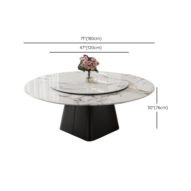 Modern 1/6/7/13 Pieces Furniture Round Stone Dining Set in White