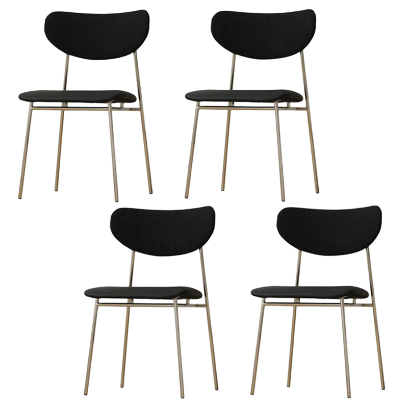 Contemporary Kitchen Dining Chair Open Back Metal Side Chair