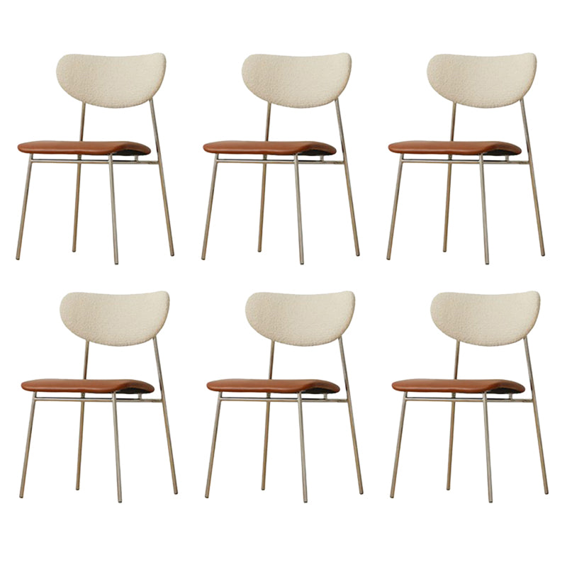 Contemporary Kitchen Dining Chair Open Back Metal Side Chair