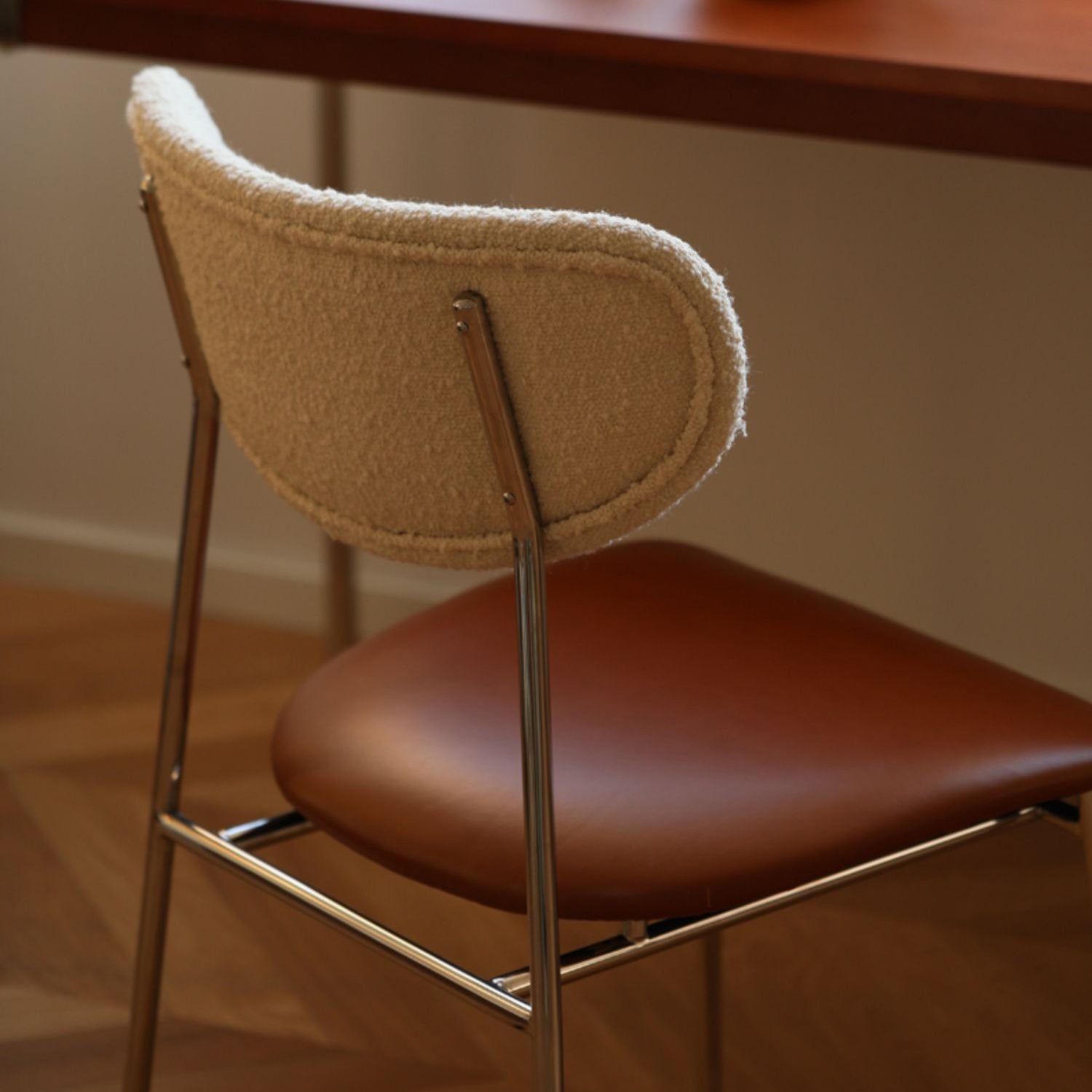 Contemporary Kitchen Dining Chair Open Back Metal Side Chair