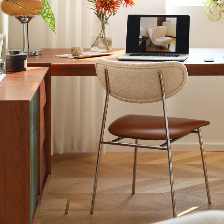 Contemporary Kitchen Dining Chair Open Back Metal Side Chair