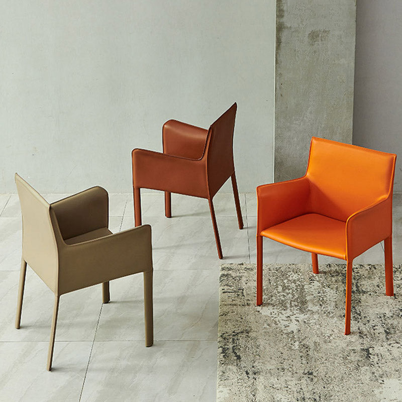 Industrial Upholstered Arm Dining Chair Kitchen Parsons Chair