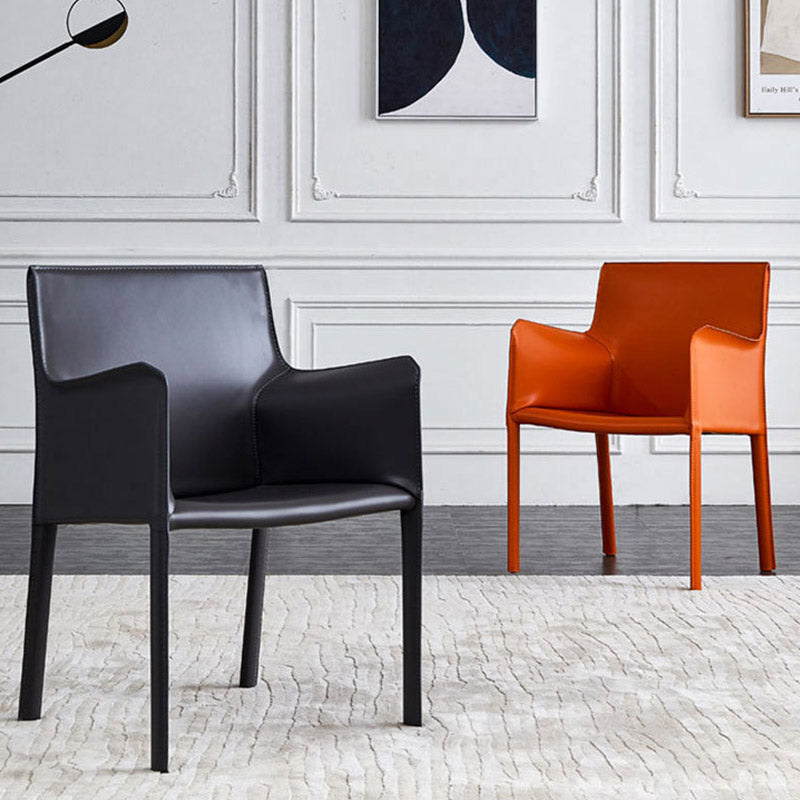 Industrial Upholstered Arm Dining Chair Kitchen Parsons Chair