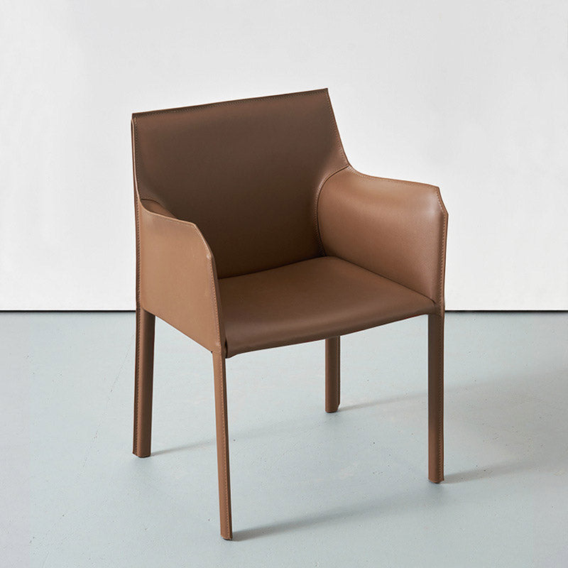 Industrial Upholstered Arm Dining Chair Kitchen Parsons Chair
