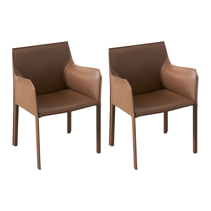 Industrial Upholstered Arm Dining Chair Kitchen Parsons Chair