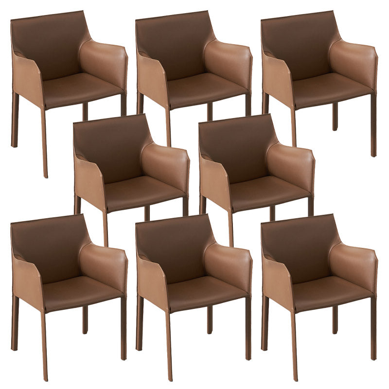 Industrial Upholstered Arm Dining Chair Kitchen Parsons Chair