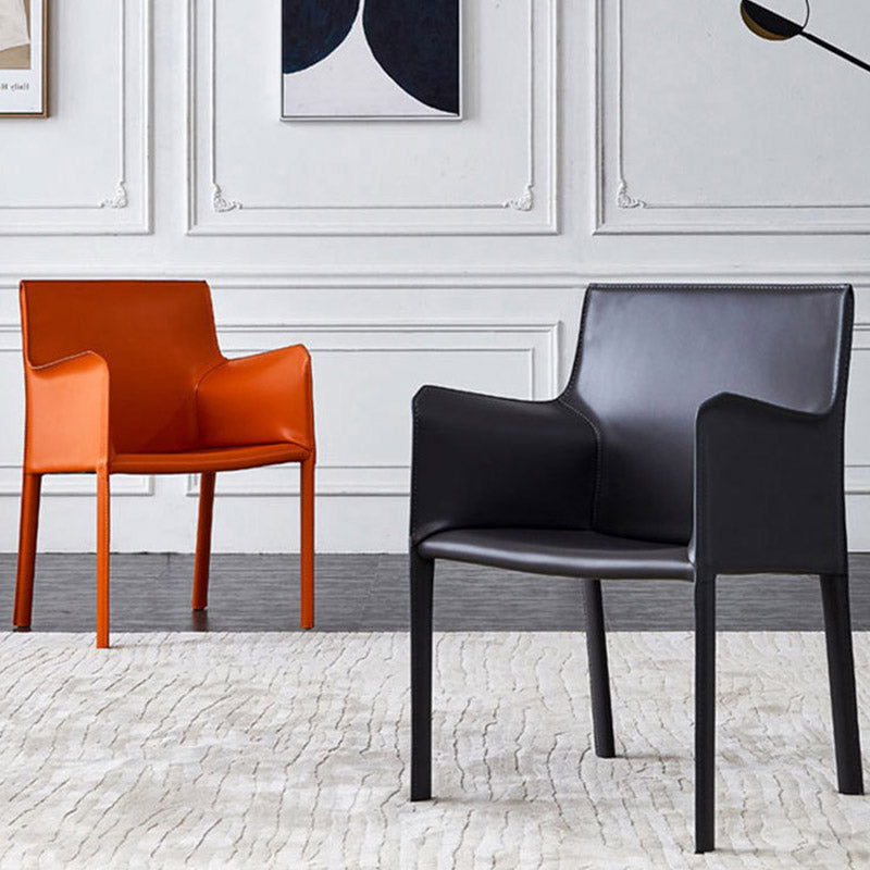 Industrial Upholstered Arm Dining Chair Kitchen Parsons Chair