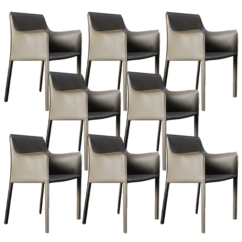 Industrial Upholstered Arm Dining Chair Kitchen Parsons Chair