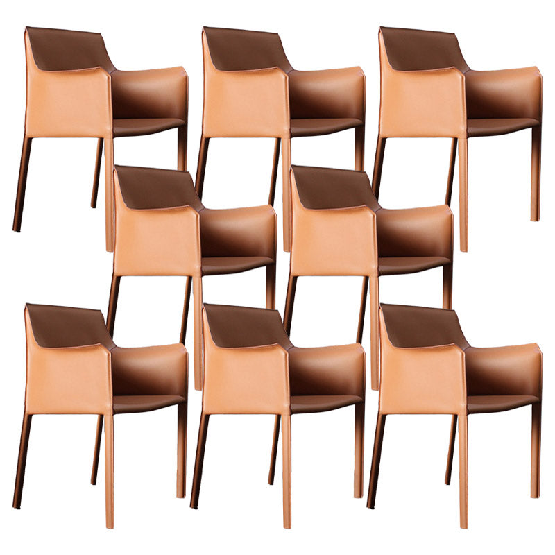 Industrial Upholstered Arm Dining Chair Kitchen Parsons Chair