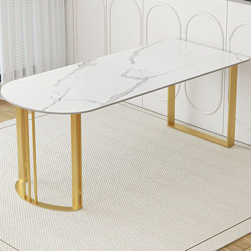 Contemporary Dining Room Dinner Table 4 Legs Stone Dining Table