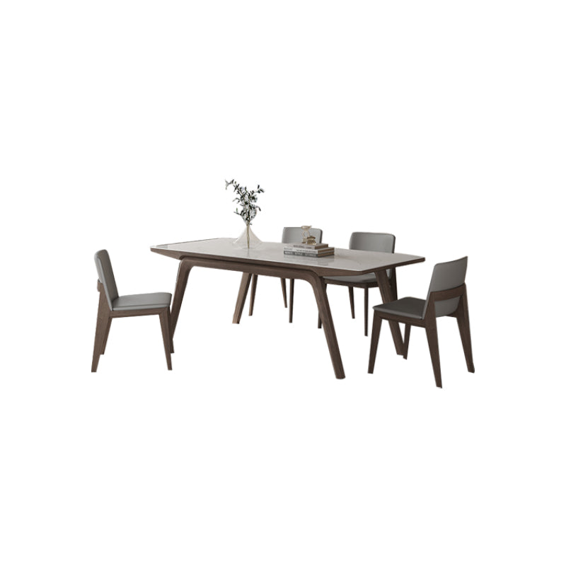 Modern 1/4/5/7 Pieces Dining Room Table Rectangle Stone Furniture in White