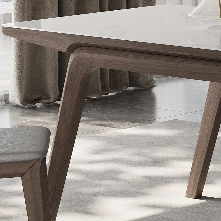 Modern 1/4/5/7 Pieces Dining Room Table Rectangle Stone Furniture in White