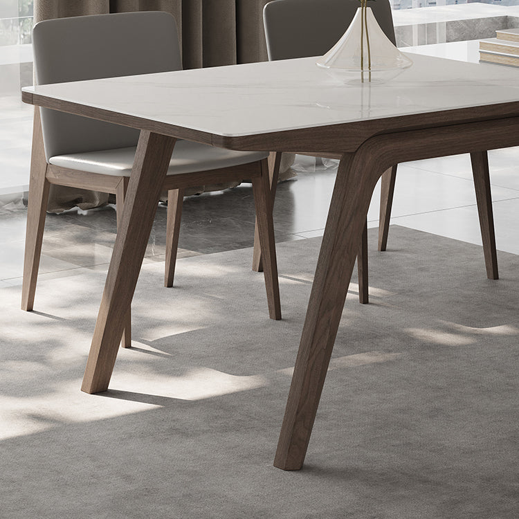 Modern 1/4/5/7 Pieces Dining Room Table Rectangle Stone Furniture in White