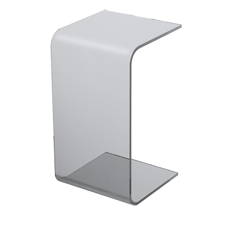 Acrylic Sofa Side Accent Table C-Shape Contemporary Corner Table for Living Room