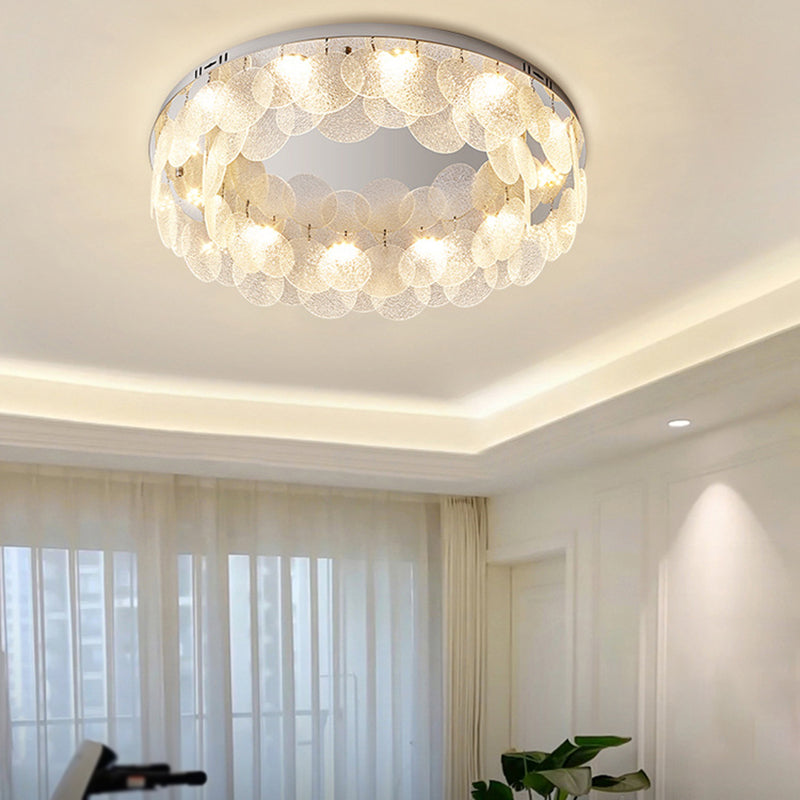 Silver Modernism Flush Mount Lighting LED Ceiling Light for Bedroom
