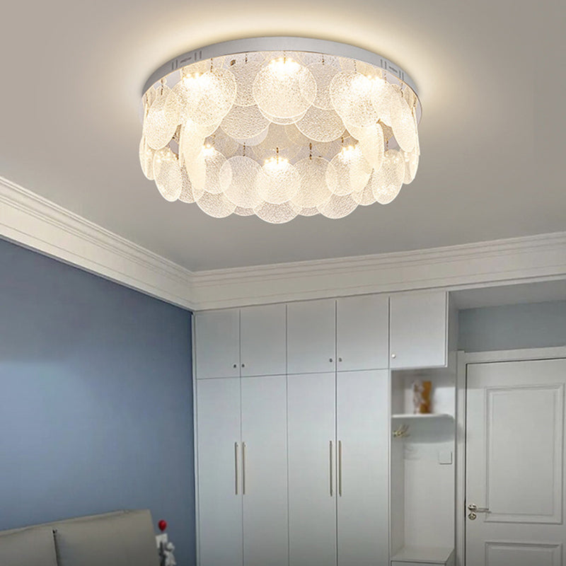 Silver Modernism Flush Mount Lighting LED Ceiling Light for Bedroom
