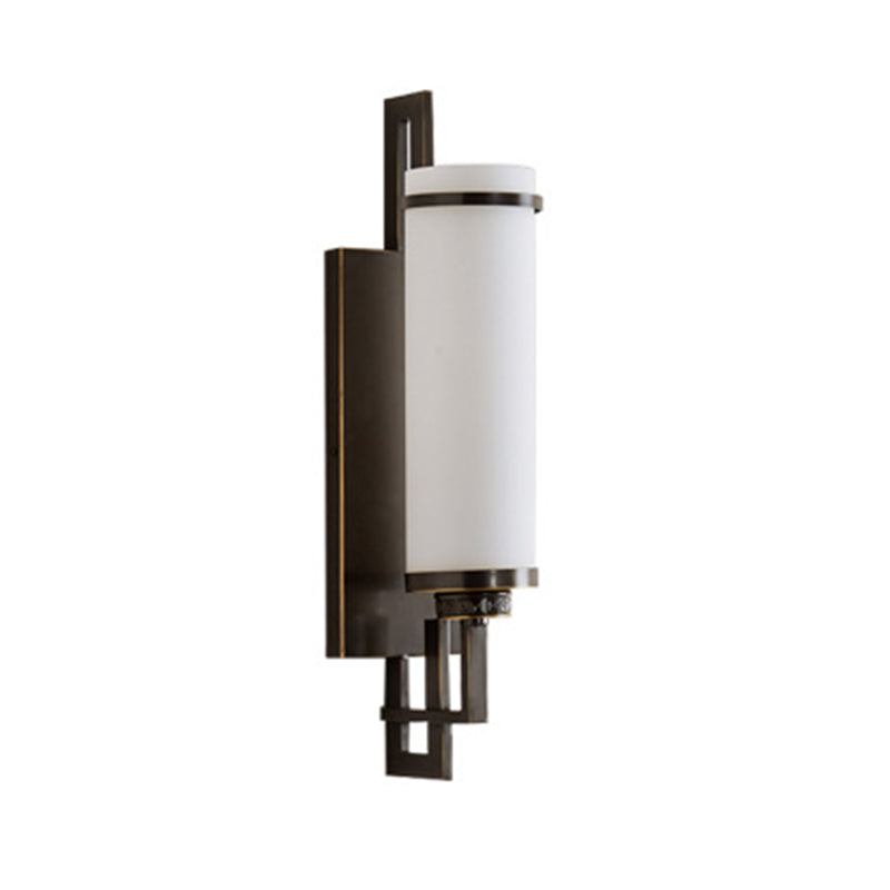 Cylinder Wall Lighting Modern Glass 1 Light Wall Sconces for Living Room