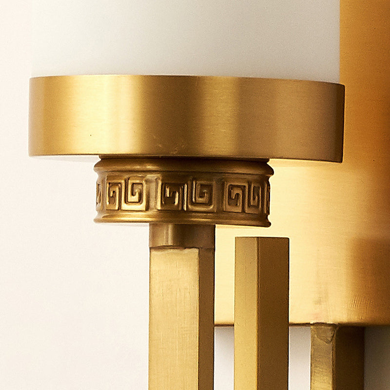 Cylinder Wall Lighting Modern Glass 1 Light Wall Sconces for Living Room