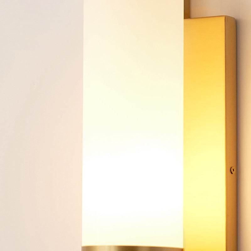 Cylinder Wall Lighting Modern Glass 1 Light Wall Sconces for Living Room