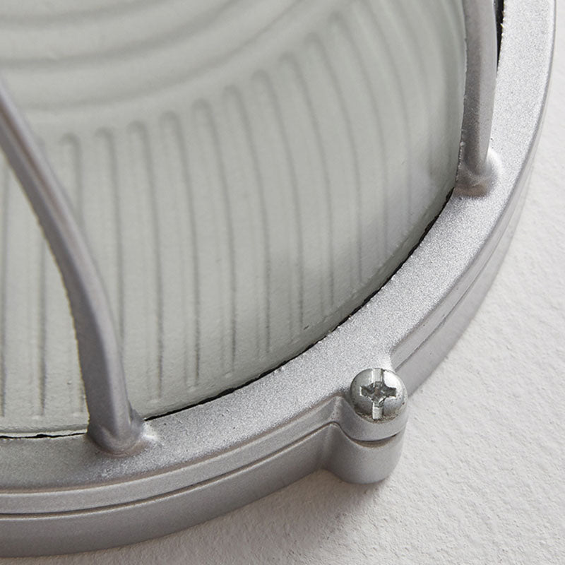 Metal Industrial Wall Sconce Geometric Shape Wall Light with Glass Shade for Courtyard