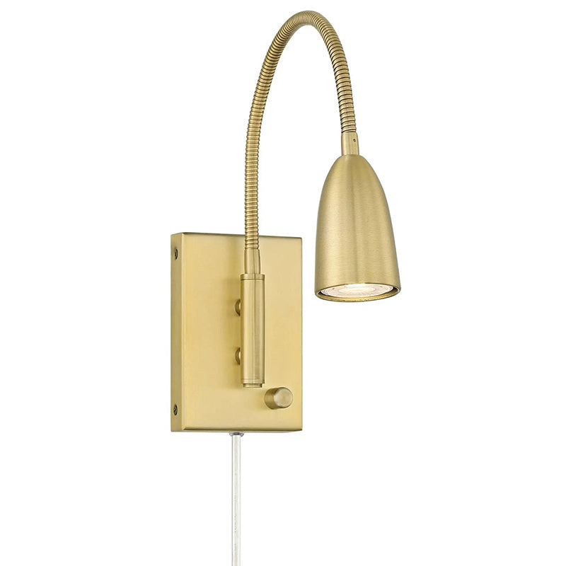 Gold Modern Wall Sconce Cone Shape Wall Light with Metal Shade for Bedroom