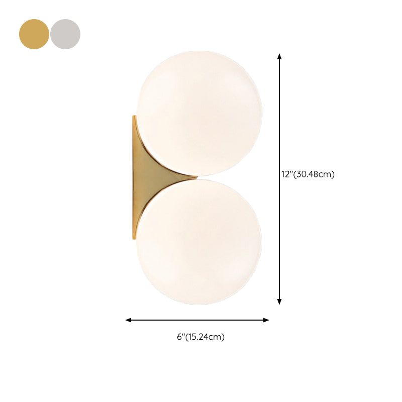 Modern 1/2-Light Bathroom Vanity Light Golden/Chrome Shaded LED Bath Bar