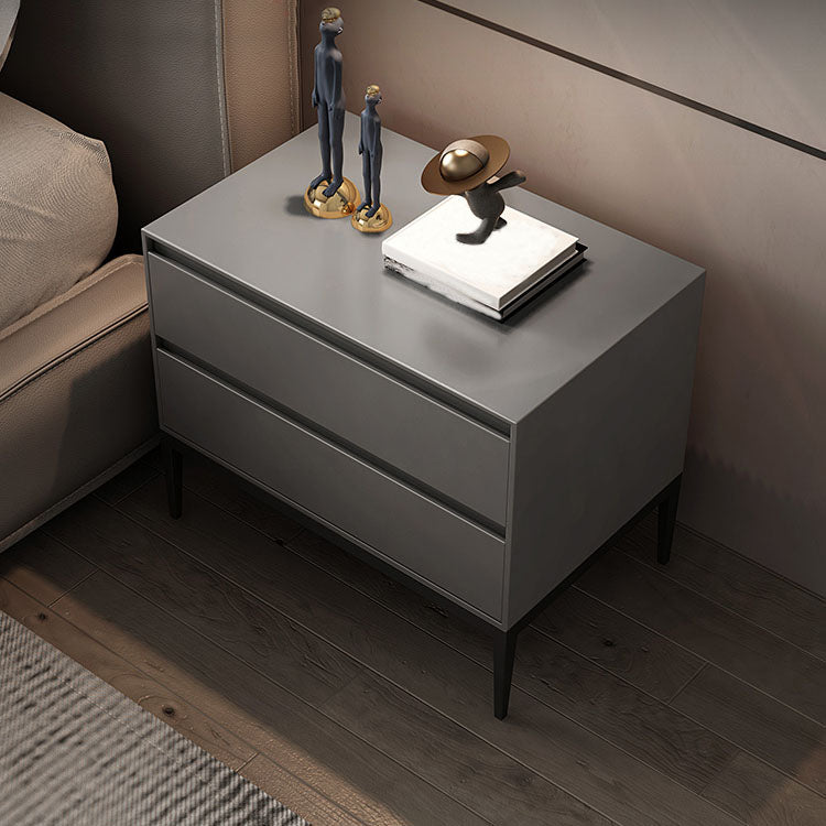 Modern Accent Table Nightstand Faux Wood Bedside Cabinet for Bedroom