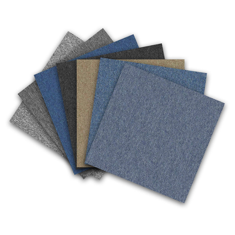 Office Loose Lay Carpet Tiles Dark Color Non-Skid Level Loop Carpet Tile