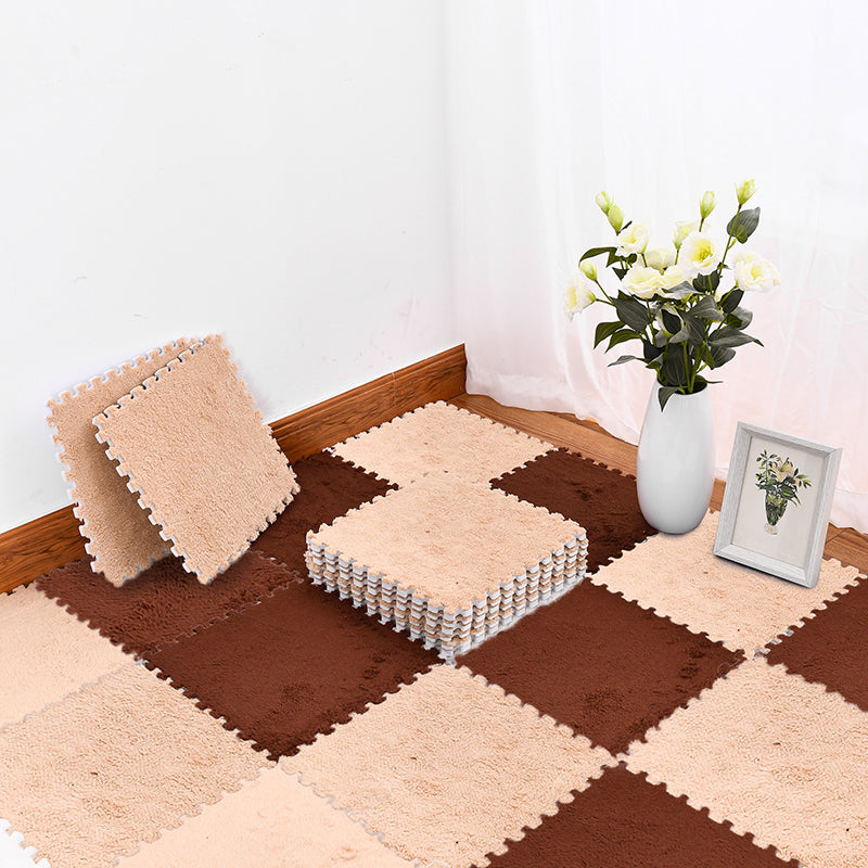 Non-Skid Level Loop Carpet Tile Multi-Color Interlocking Bedroom Carpet Tiles