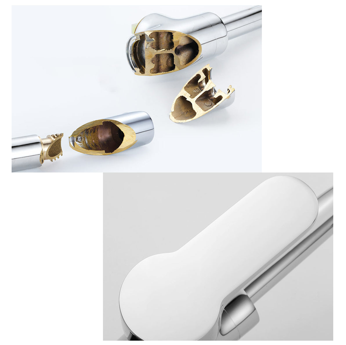 Modern Bathroom Faucet Brass Lever Handle Washroom Tub Faucet