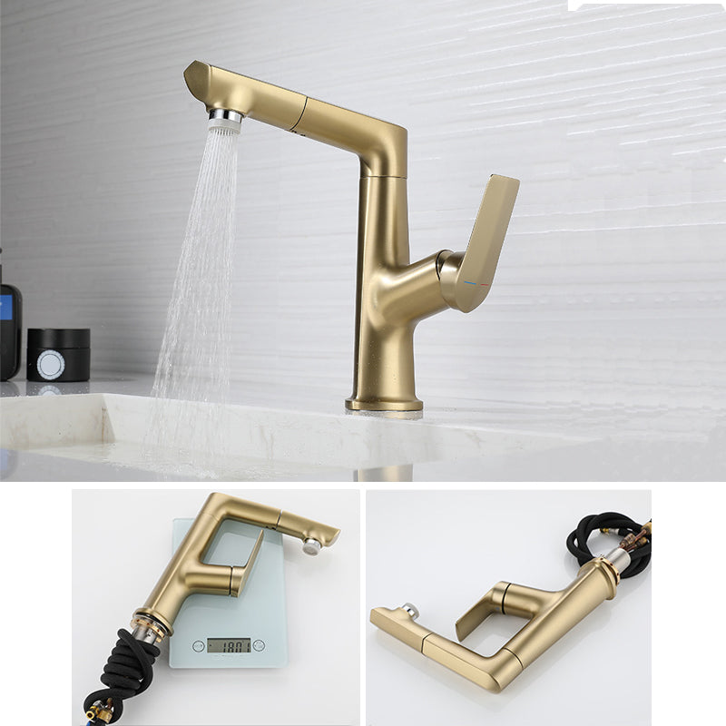 Centerset Lavatory Faucet Glam Style Faucet with Single Lever Handle