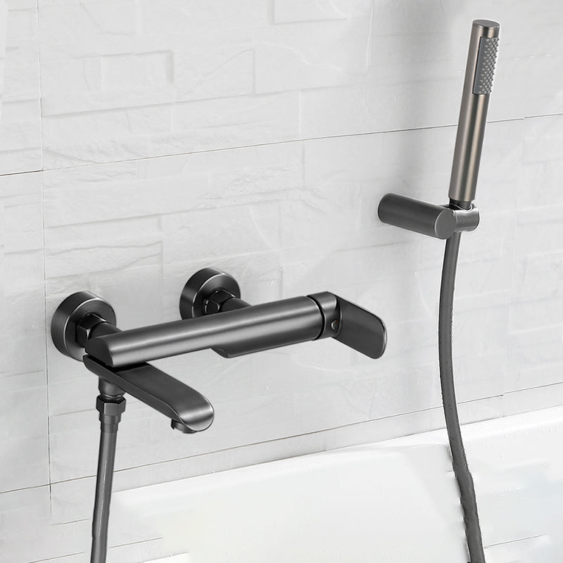 Contemporary Bathroom Faucet Wall Mounted Metal Tub Faucet Trim