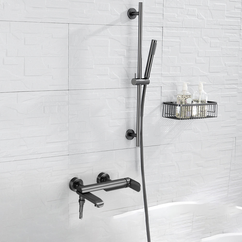 Contemporary Bathroom Faucet Wall Mounted Metal Tub Faucet Trim
