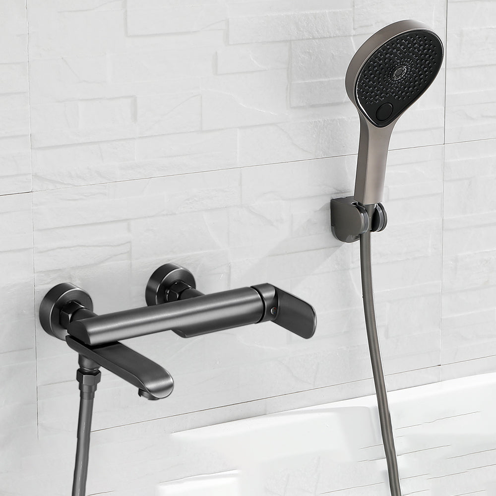 Contemporary Bathroom Faucet Wall Mounted Metal Tub Faucet Trim