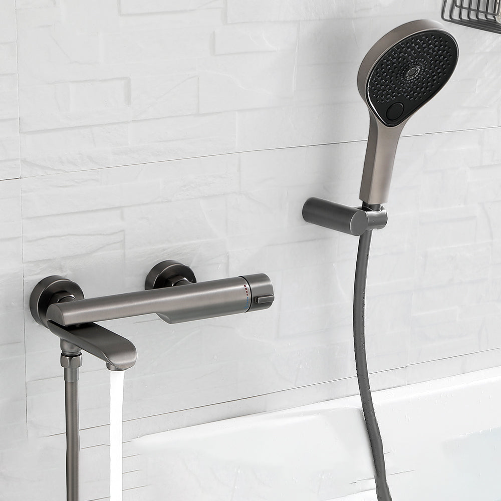 Contemporary Bathroom Faucet Wall Mounted Metal Tub Faucet Trim