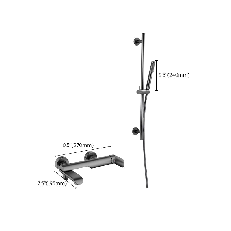 Contemporary Bathroom Faucet Wall Mounted Metal Tub Faucet Trim