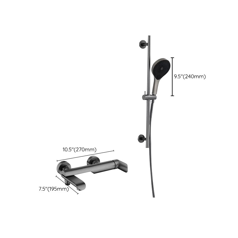 Contemporary Bathroom Faucet Wall Mounted Metal Tub Faucet Trim