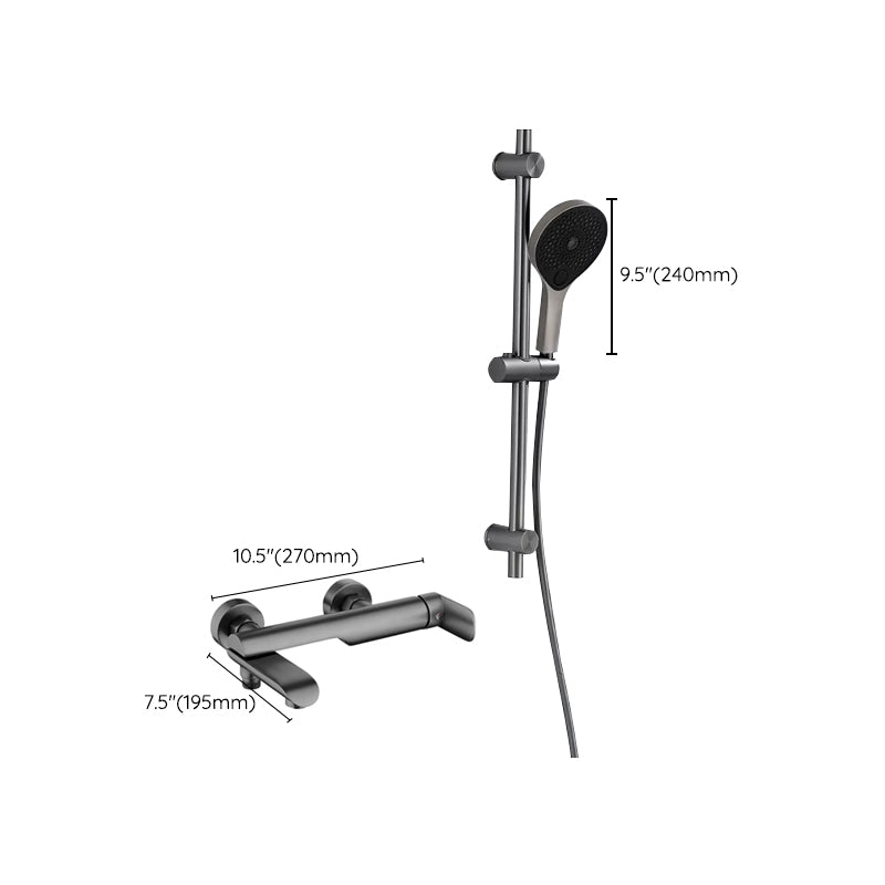 Contemporary Bathroom Faucet Wall Mounted Metal Tub Faucet Trim