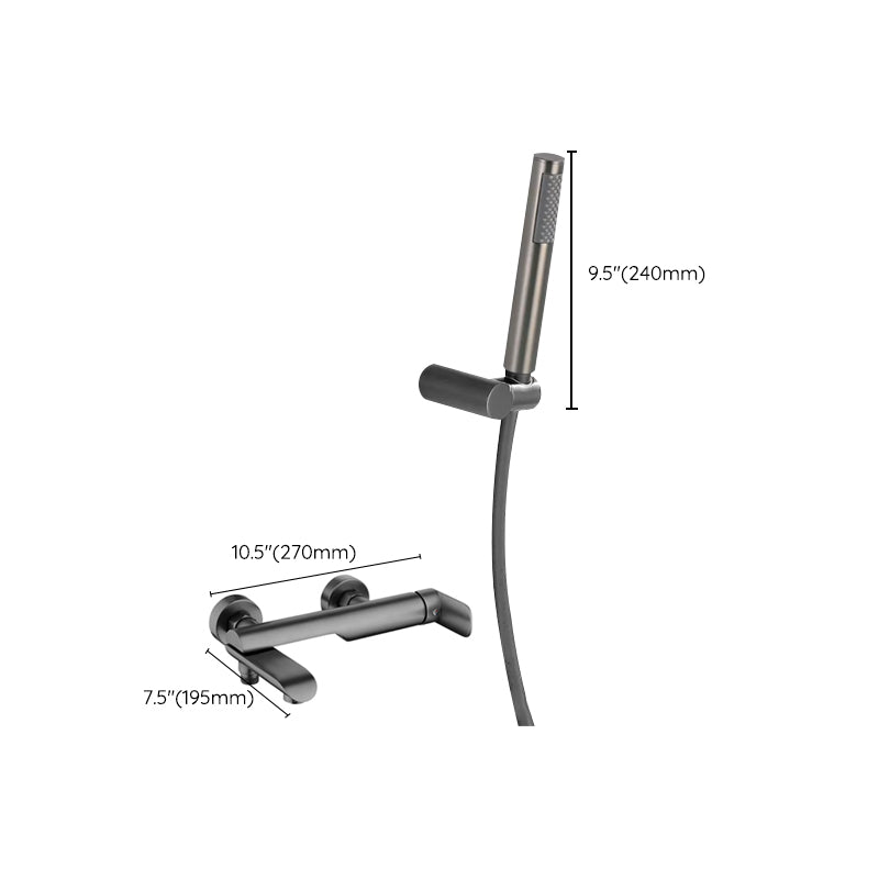 Contemporary Bathroom Faucet Wall Mounted Metal Tub Faucet Trim