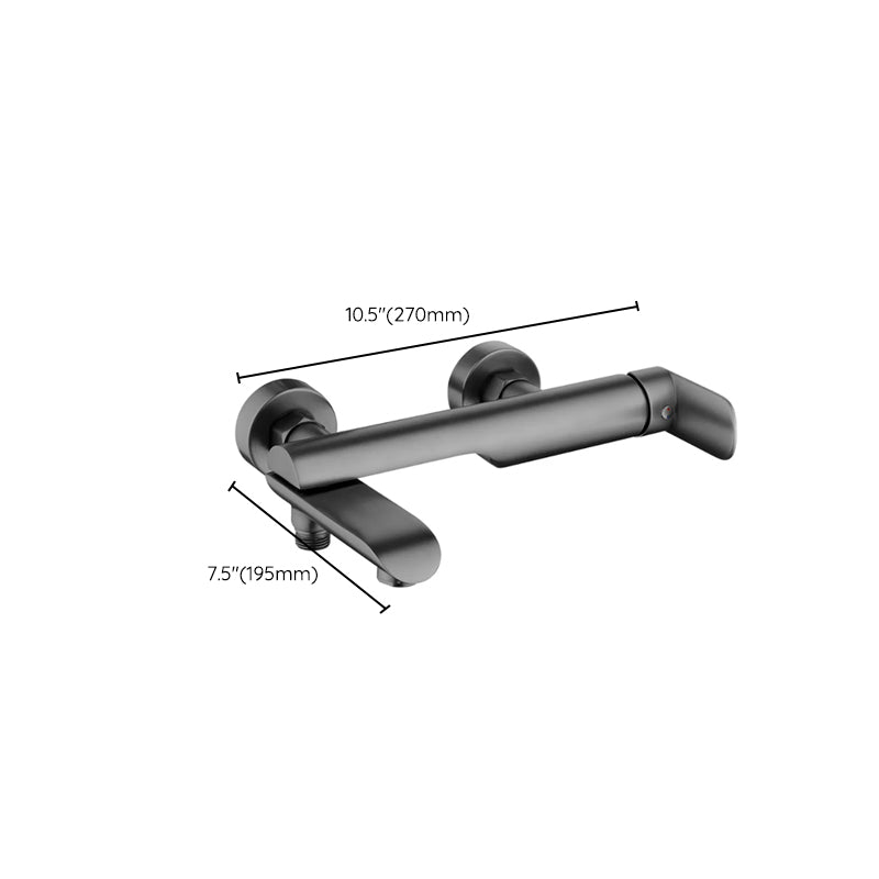 Contemporary Bathroom Faucet Wall Mounted Metal Tub Faucet Trim