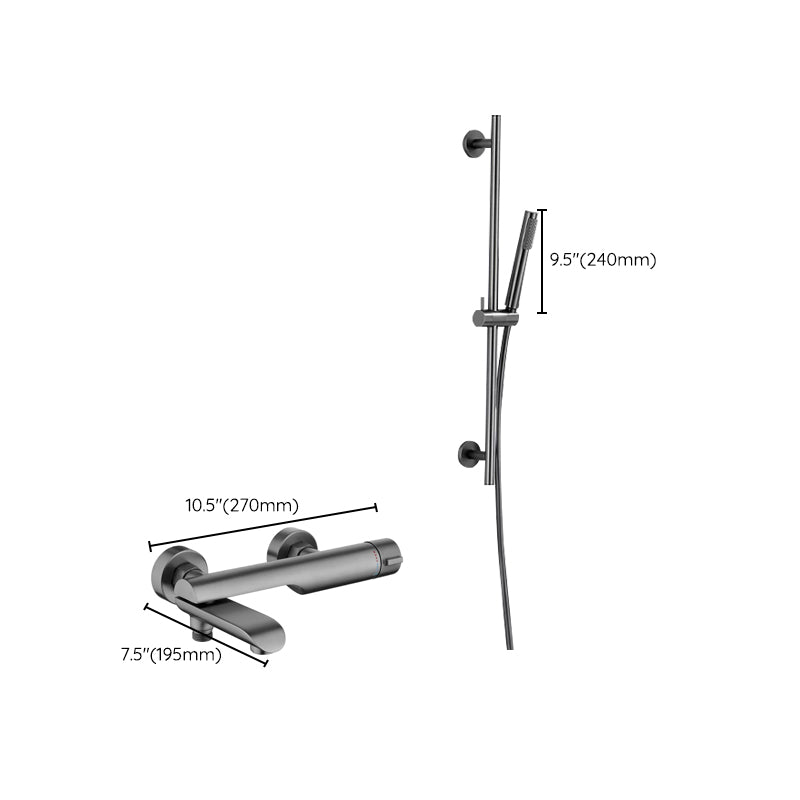 Contemporary Bathroom Faucet Wall Mounted Metal Tub Faucet Trim