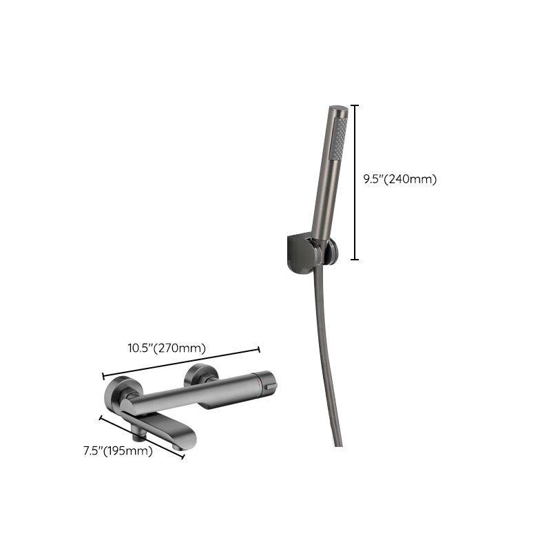 Contemporary Bathroom Faucet Wall Mounted Metal Tub Faucet Trim