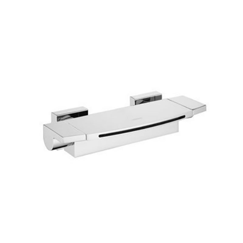 Modern Bathtub Faucet Copper Lever Handles Waterfall Wall Mounted Tub Faucet Trim