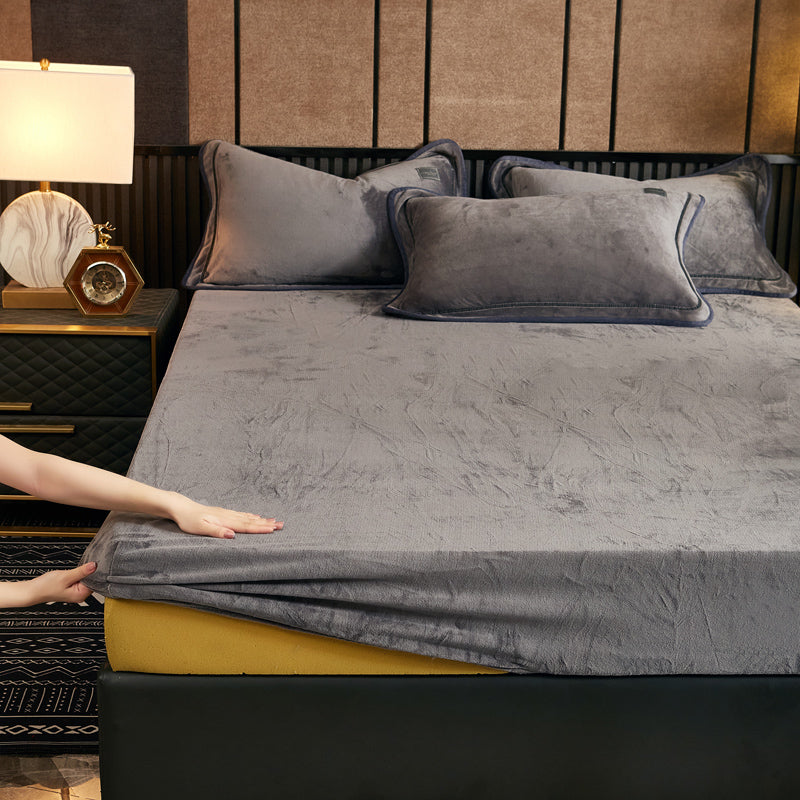 Modern Bed Sheet Soild Super Soft Set Fitted Sheet for Bedroom