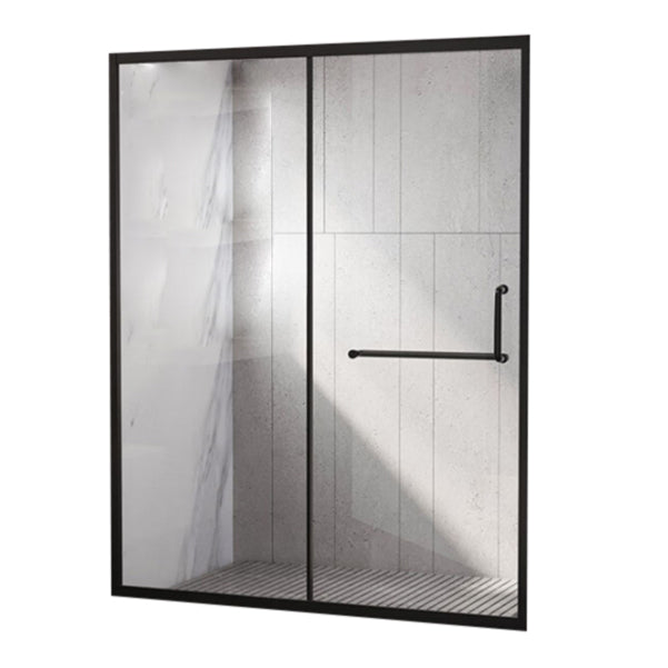 Single Sliding Framed 74.8" H Shower Bath Door Modern Tempered Shower Door