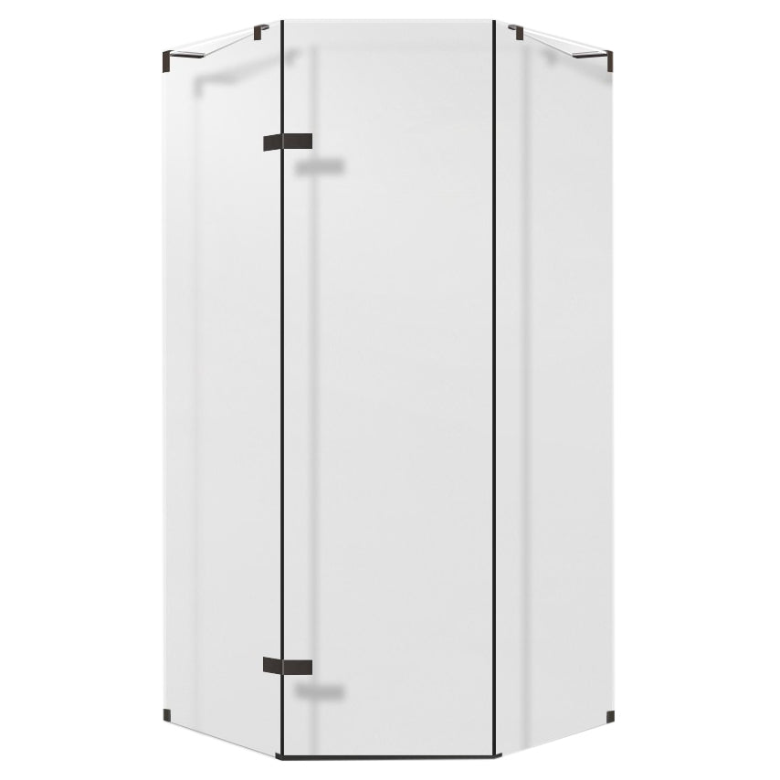 Black Scratch Resistant Shower Bath Door Semi Frameless Shower Doors