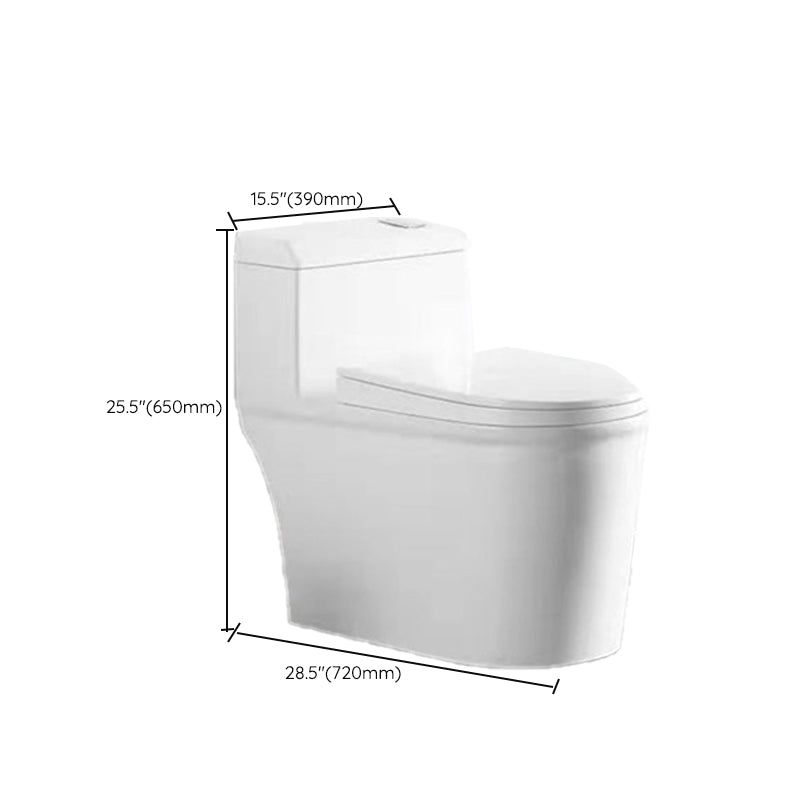 Contemporary White Flush Toilet Floor Mount Toilet Bowl for Washroom