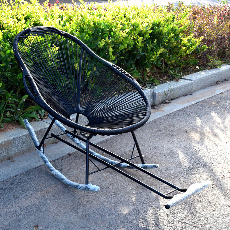 Modern Style Rocking Chair Rattan Outdoor Rocking Chair for Leisure