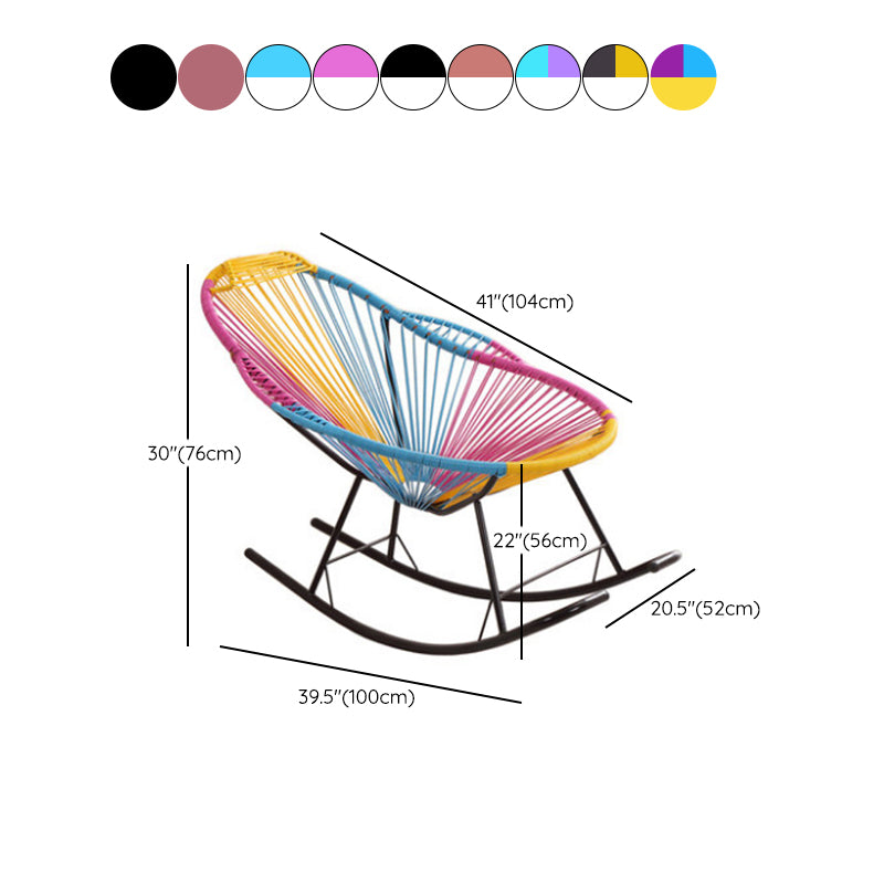 Modern Style Rocking Chair Rattan Outdoor Rocking Chair for Leisure
