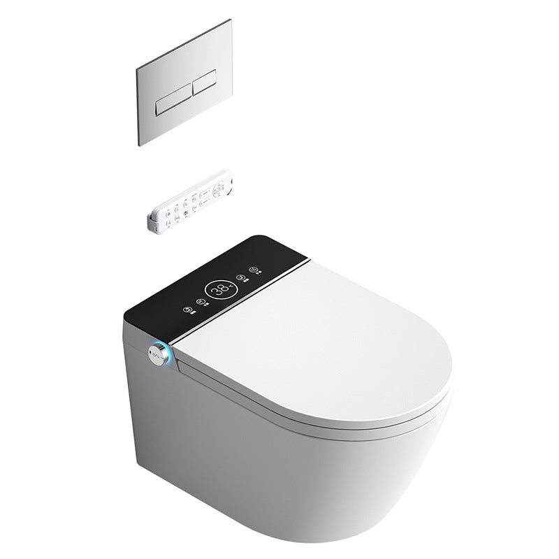 Contemporary Wall Hung Flush Toilet Heated Seat Included Urine Toilet for Bathroom
